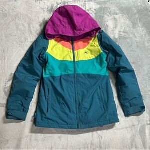 Burton Dryride Hart Snowboard Jacket Youth Girls Large 14/16 Blue Purple Coat